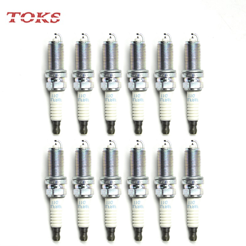 TOKS 12pcs 12290-RBJ-003 DILFR6F11G Dual Iridium Spark Plug For Honda 2010 2011 Insight 1.3 12290RBJ003 DILFR6F-11G